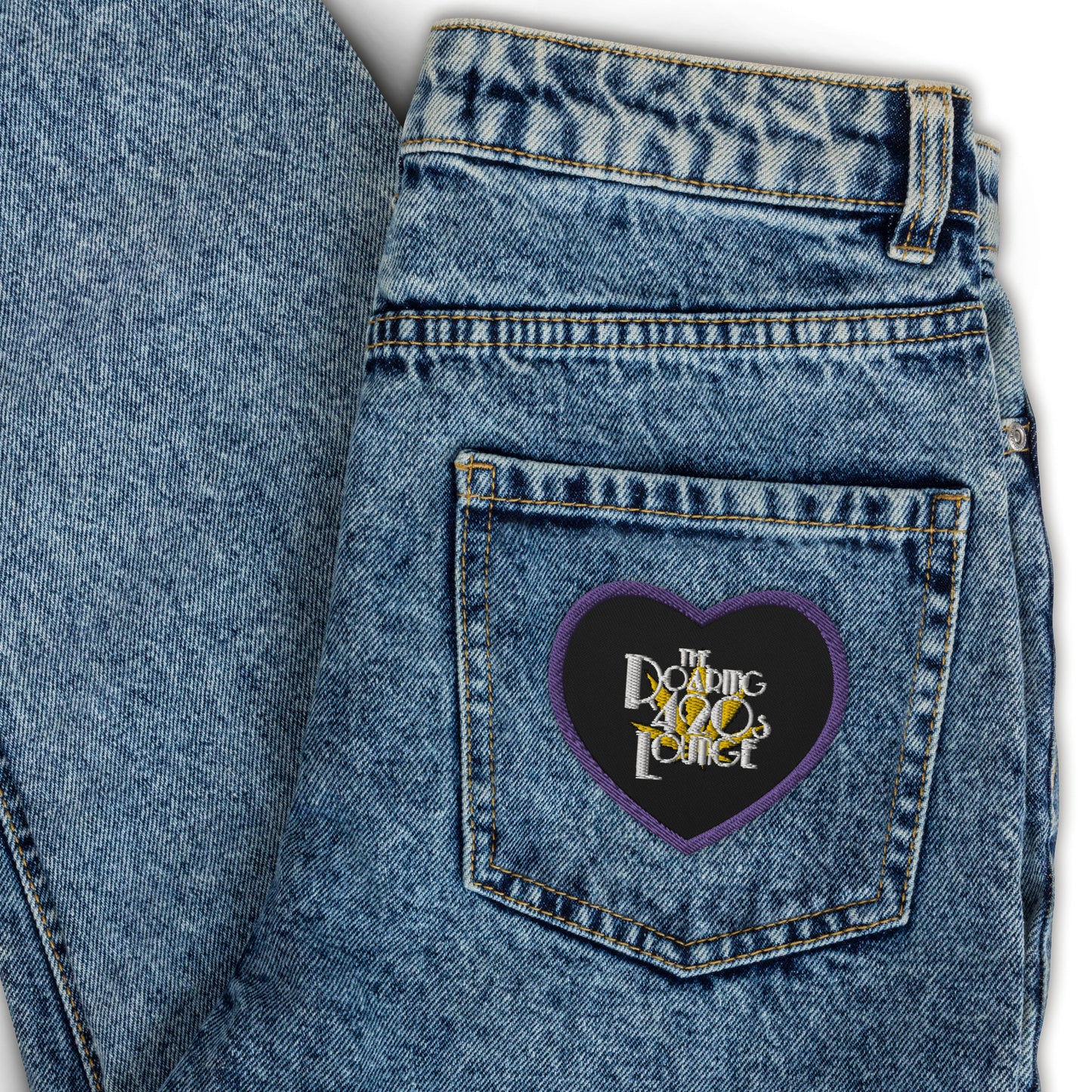 Heart Shaped Embroidered Patch